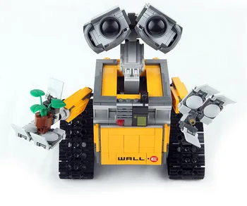 Otroci Wall-E Robot Igrače 687pcs Ideja Tehnika Številke Modela Stavbe Kompleti Blok Opeke Izobraževalne Božično Igrača Rojstni dan Gifts18cm