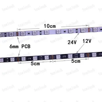 5050 Rgb Led Trakovi 6 mm PCB Board 60led/M RGB svetlobe Hoge Helderheid Led Flexibele Trak 5/12V/24V