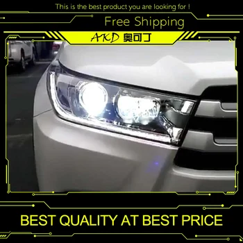 AKD Avto Styling za leto 2018 Nove Highlander Žarometi Toyota LED Smerniki DRL Bi Xenon Objektiv Visoke Nizko Žarka Parkiranje Meglo Lučka
