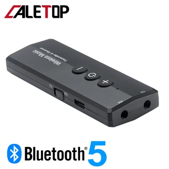 Bluetooth 5.0 Oddajnik in Sprejemnik Brezžični Adapter Stereo Audio 3,5 mm Aux Vtičnica za adapter za TV Komplet z Nadzorom Gumb
