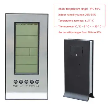 3 v 1/ 6 v 1/ 5 v 1 Digitalni LCD Vremenska Postaja Termometer, Higrometer V/ Iz Temperatura Meter v Zaprtih prostorih Merilnik Vlažnosti