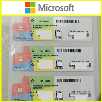 Microsoft Windows 10 Pro Tipko COA Nalepka Nalepka win 10 strokovno delo lifetime Licenco Spletno aktiviranje Programske opreme