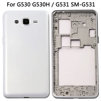 10PCS Za Samsung Galaxy G530 G530H / G531 Hrbtni Pokrovček Zadnje Plastike + Sredini Okvirja Ploščo Polno Stanovanje Primeru Nove G530 Pokrov Baterije