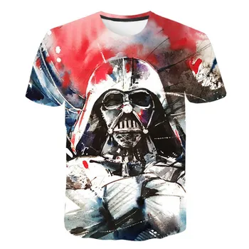 Fantje 2020 Novo 3D Tiskanje Star Wars T-shirt fantje in dekleta Kratek Rokav Smešno T-shirt Moda Priložnostne T-shirt Udobno t-shirt
