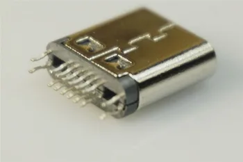 50 kos USB 3.1 Vrste C, Priključek 16 Pin Ženski Vtičnico posodo Skozi Luknje PCB Opornica Urakljiti Gori 0.5 USB-C