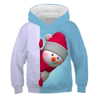 2020 Moda Božič Otroci Pozimi Majica Risanka snežaka Otrok, Fant, Dekle, Risanka Vzorec Sweatshirts Padec Zimska Oblačila