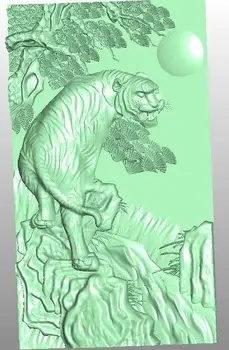 Tiger 3D datoteke v STL formatu olajšave za cnc usmerjevalnik carving artcam
