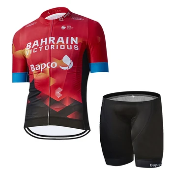 BAHRAJN 2021 Kolesarjenje Jersey Set Pro Bicycle Team Racing Enotno Gorsko Kolo Kolo Komplet Oblačil Poletni Kolesarski Šport