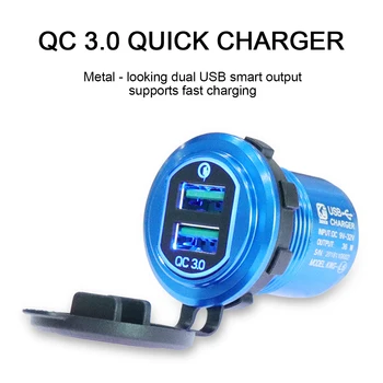 Avto Chargeur USB étanche 25V adaptateur de prise de courant affichage voltmètre pour voiture bateau véhicule 12 VAnd 2 ali 1a