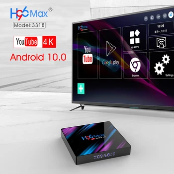 Novo H96 MAX Android 10 TV BOX Rockchip RK3318 4G 64GB 1080P 4K 5G Dvojno Wifi Smart TVBOX Google Igralec Trgovina Youtube H96MAX Medijev