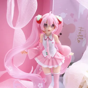 2020 Nov 15 cm Anime Hatsune Miku Roza Sakura Duha Miku PVC figuric Dekleta Model Igrače Zbiranje Novo Leto, Darila za Dekleta