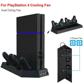 PC USB Visoke Kakovosti Stoji Za PS4 Navpično Stojalo Hladilni Ventilator Regulator Polnjenja Postaja PlayStation 4