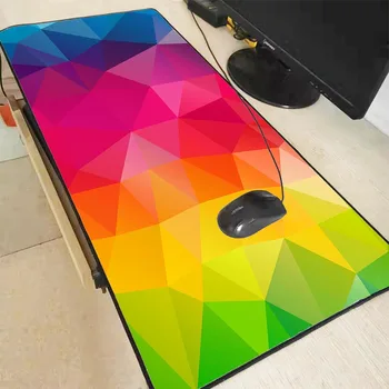 Trikotniki Geometrijo Barve Gaming Mouse Pad Povzetek Velike Gume nedrsečo Mat za Dota 2 LOL CSGO Igra z Miško Mat