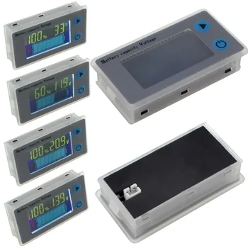 5pcs 10-100V LCD Kisline Vodi Litij-Zmogljivost Baterije Indikator Digitalni Voltmeter Napetost Tester z Prikaz Temperature 12006003