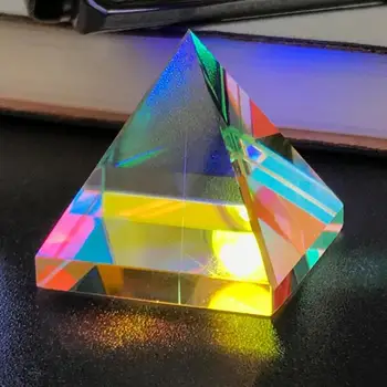 NOVA Piramida Kristalno Prizmo Optične Leče Razpršenost Prizmo Multicolor Desk Ornament #30