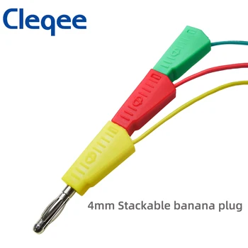 Cleqee P1532 10PC Skakalec Žice Moški-4 mm Stackable Banana Vtič Silikonski Dupont Kabel Elektronskega DIY Kit za Arduino Breadboard