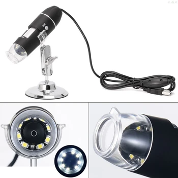 1600X USB Digitalni Mikroskop Fotoaparat Endoskop 8LED Lupo s Kovinsko Stojalo L&K Dropship