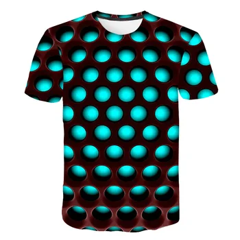 2020 Nov Tri-dimenzionalni vortex T-majice fantje dekleta Poletje 3D Tiskanja Priložnostne 3D T Shirt Vrhovi Tee za poletje