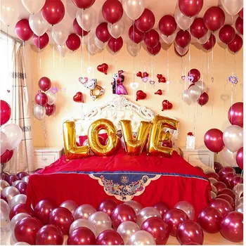 50 kos/lot 12 palčni 2.8 g Latex balon Round baloni Debele Biser Vino rdeče rose gold baloni Poročno zabavo, Rojstni dan Otroka