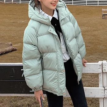 WENYUJH Zimske Ženske Parkas Plašč 2020 Priložnostne Zgostitev Toplo Hooded Padded Jakna Ženske Trdna Pisane Styled Outwear Sneg Jakna
