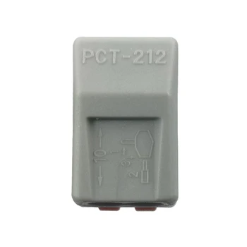 30/50/100 KOS/veliko PCT-212 222-212 mini hitro žice, Priključki Univerzalno Ožičenje Kompaktne Spojnik push-v Terminal Blok
