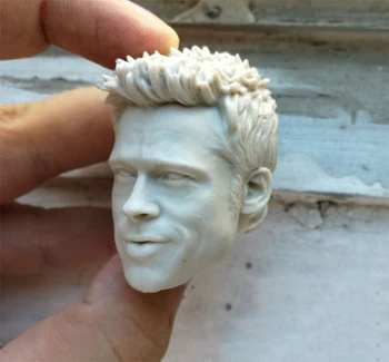 1/6 Brad Pitt Unpainted Glavo Skulptura za 12
