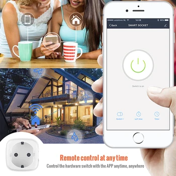 Smart WiFi Plug EU 16A Daljinski upravljalnik za Vklop Zaslona Pametnega Doma Wifi Socket Za AMAZON Alexa Google Domov DIY Smart Home/Življenje