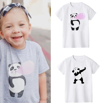 Življenje je boljše z panda majica Risanka Srčkan Panda t-shirt Fantje vrhovi Moda Kratek Rokav Tiskanja tees Poletje Otroci Majica