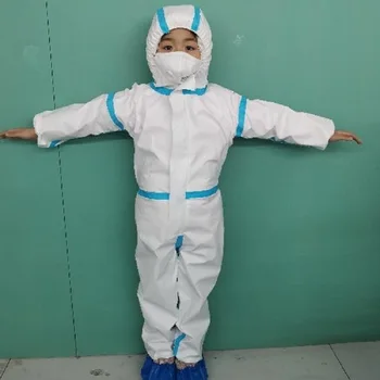 Otroci Otrok Za Enkratno Uporabo Zaščitna Oblačila Obleko Bel Pajac Unisex Fantje Dekleta Hazmat Bo Ustrezala Anti Virus Varnostna Oblačila
