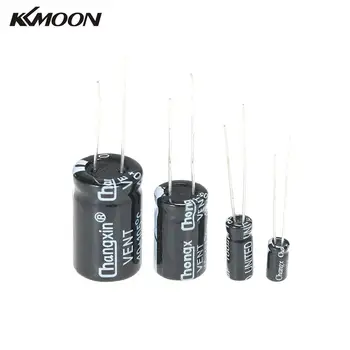 Kkmoon 125pcs 25 Vrednosti Elektrolitski Kondenzatorji Razvrstan Kit 1uF-2200uF