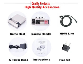 Retro Družina Mini HDMI TV igralne Konzole HD Video Klasični Ročni Igralci Vgrajen 600 Igre, HD Dvojno Gamepad Nadzor